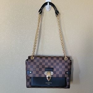 Louis Vuitton Vavin PM in Damier Ebene Canvas/Black Crossbody Bag